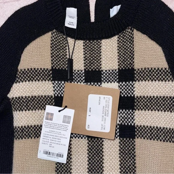 Burberry infant girls sweater dress brand new - Picture 3 of 5